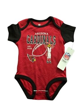NFL Arizona Cardinals Dark Red and Black Baby Bodysuit NWT
